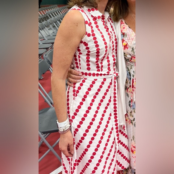 Perfect for Spring / Summer! Worn Twice - Boden White / Red Dot shirtdress - sz6 - Picture 4 of 4